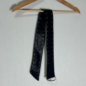 Linea Pelle Belle suede black belt - medium